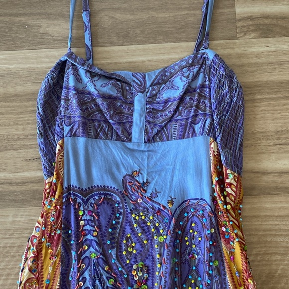 Aso as seen on selena Gomez lovespell beaded purple bohemian dress - Picture 3 of 5
